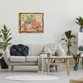 thumbnail image 2 of Stupell Industries Vivid Abstract Botanical Plants Botanical & Floral Painting Gold Floater Framed Art Print Wall Art, 2 of 6