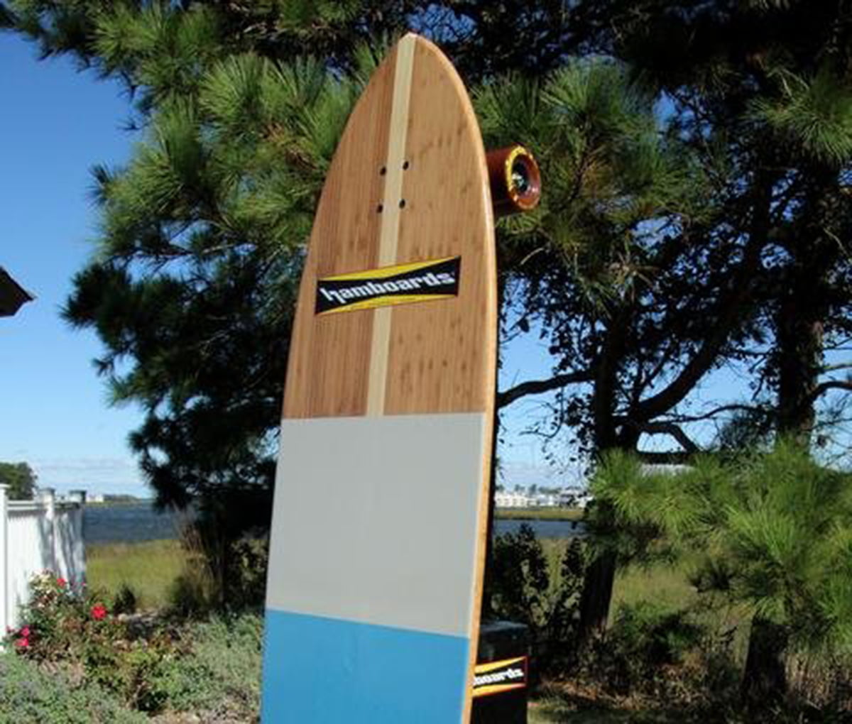 Hamboards Pinger Surf Skateboard Bamboo Blackies 5'7