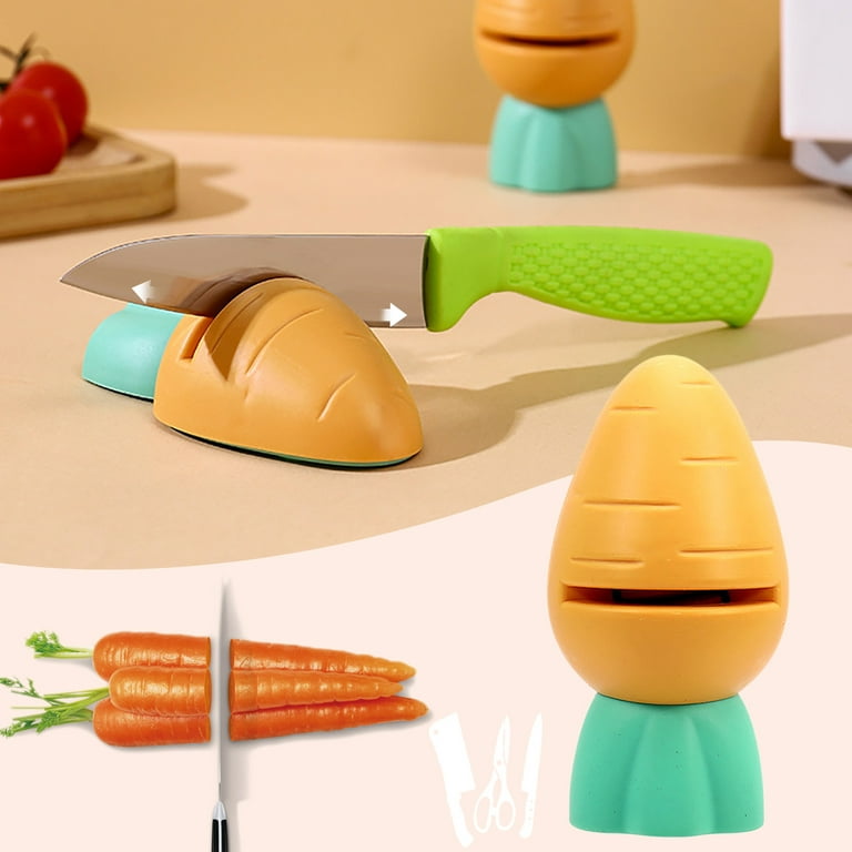 Mini Cute Carrot Sharpening Stone Kitchen Household Knife Sharpening  Kitchen Knife Fruit Knife Kitchen Gadgets Canister Set Stainless Set  without Wall
