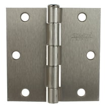 GlideRite 3-1/2 in. Steel Door Hinge with Square Corner Radius, Satin Nickel finish