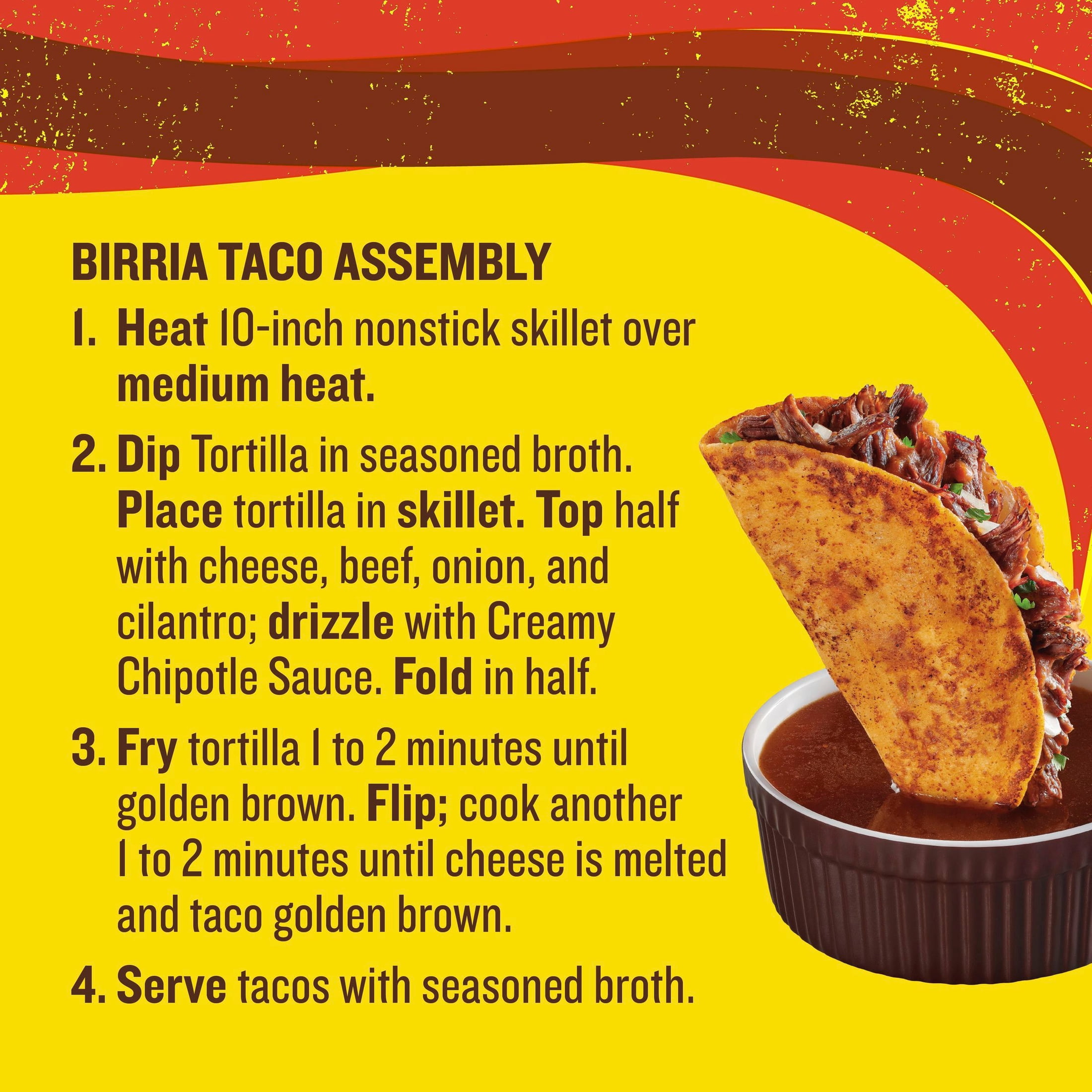 Old El Paso Birria Taco Kit with Seasoning, Sauce and Soft Tortillas, 12.1 oz