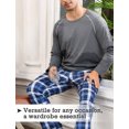 thumbnail image 4 of Aivtalk Pajama Sets for Men Long Sleeve 2 Piece Sleepwear Loungewear PJ Plaid Pants Lightweight Soft Shirts Top XL, 4 of 7