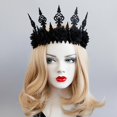 thumbnail image 3 of Corona de rosas de Halloween Diadema Flor Corona de pelo Guirnalda Accesorios para cabeza para mujeres Niñas Hugo  corona de cabeza de dama, 3 of 8