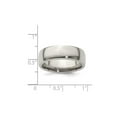thumbnail image 3 of Gem & Harmony Mens Titanium Polished Wedding Band Ring (7.0mm) for Men, 3 of 6