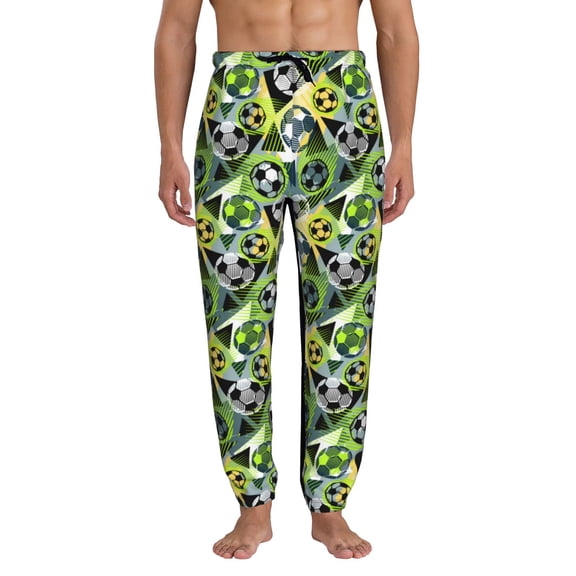 Kdxio Football Doodle Pattern Joggers,Sweatpants for Men with Pockets-Small