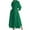Green, variant on IROINNID Maxi Dress for Women Turn-down Collar Long Sleeve Waist Solid Long Dresses ,Green
