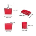 thumbnail image 2 of Unique Bargains 1 Set Lightweight Bathroom Accessories Set for Bathroom Vanities Red PS, 2 of 4