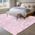 thumbnail image 4 of Large Area Rugs for Living Room Bedroom, Pink Branches 5'x8' Rug Washable Carpet Runner Indoor Outdoor, Vintage Art Farmhouse Non Slip Floor Mats Rug for Kitchen, Bathroom, 4 of 8