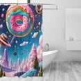 thumbnail image 2 of Honeii Colorful Donut Print Shower Curtain 72x72in,Bathroom Curtain,Waterproof Fabric Shower Curtain Set with Hooks, 2 of 5