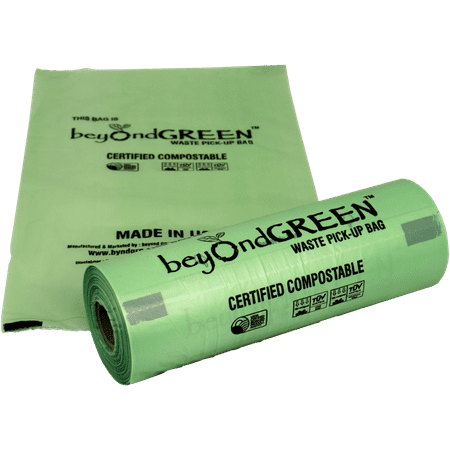 UPC: 0752830762145 | beyondGREEN Plant-Based Dog Waste Bags for Park Dispenser – 200 Green Bags on Roll – 8 in x 13 in