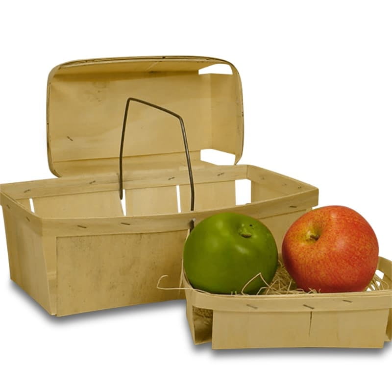 Details about   NEW Wooden Slats Basket Crate With Handle Bare Natural Wood 6 1/2 x 6 x 3 3/4 