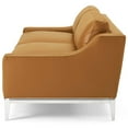 thumbnail image 3 of Contemporary Modern Urban Designer Living Room Lounge Club Lobby Sofa, Leather, Tan Brown, 3 of 8
