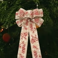 thumbnail image 6 of Mouliraty Christmas Tree Bows Decoration - Festive Reindeer Design (Red/White), Perfect for Holiday Decorations and Gift Wrapping, High-Quality Fabric Bows, 6 of 7