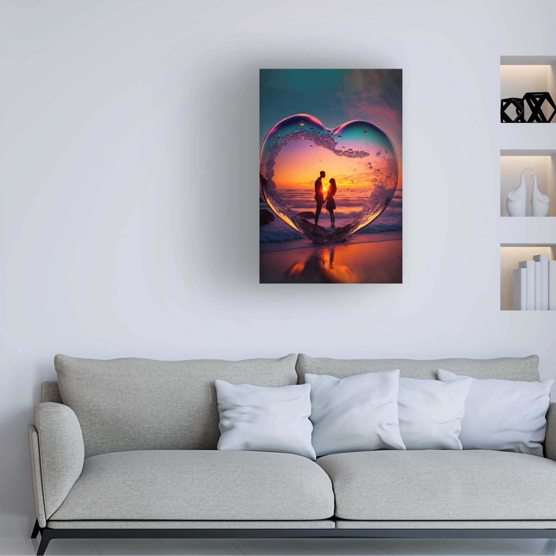 Canvas Wall Art - Ray Heere 'Love Is In The Air 1' Wall Art for Living Room, Bedroom, or Office Décor by Trademark Fine Art - 12 x 19 Inches
