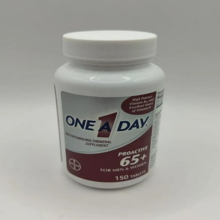 One A Proactive 65+, Mens Multivitamin, Supplement with Vitamin A, Vitamin C, Vitamin D, Zinc Immune Health Support*, Folic Acid & more, Count