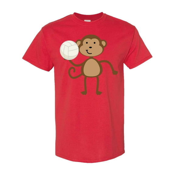 Inktastic Volleyball Monkey Boy T-Shirt