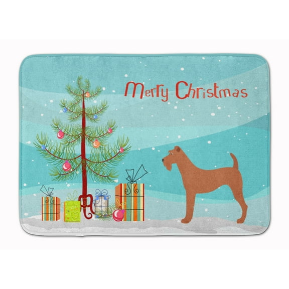 Irish Terrier Christmas Machine Washable Memory Foam Mat