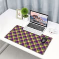thumbnail image 6 of Kdxio Mardi Gras Plaid Print Large Gaming Mouse Pad,Non-Slip Base,Water Resist Keyboard Pad for Gamer,Office & Home,29.5 x 15.8 in, 6 of 9