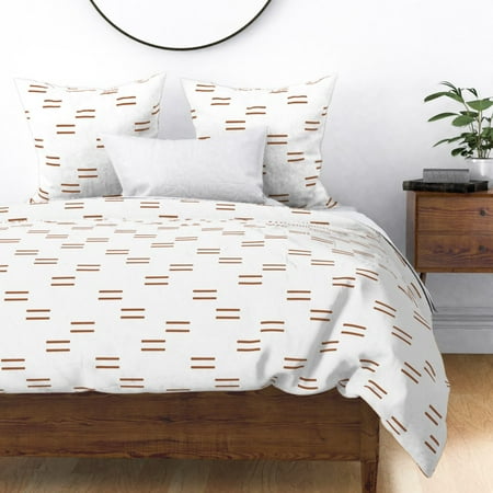 Minimalist Modern Boho Farmhouse Style Mudcloth Sateen Duvet Cover