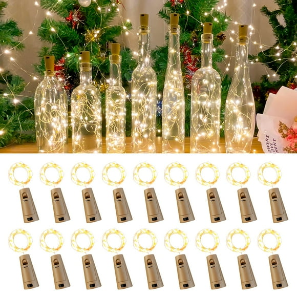 Luces para botellas de vino Etinga Etinga 20 LED Fairy 2 m, paquete de 18