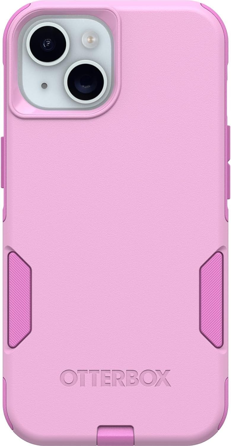 OtterBox iPhone 15, iPhone 14, & iPhone 13 Only - Commuter Series Case - Run Wildflower Pink - Slim & Tough - Pocket-Friendly - with Port Protection - Non-Retail Packaging
