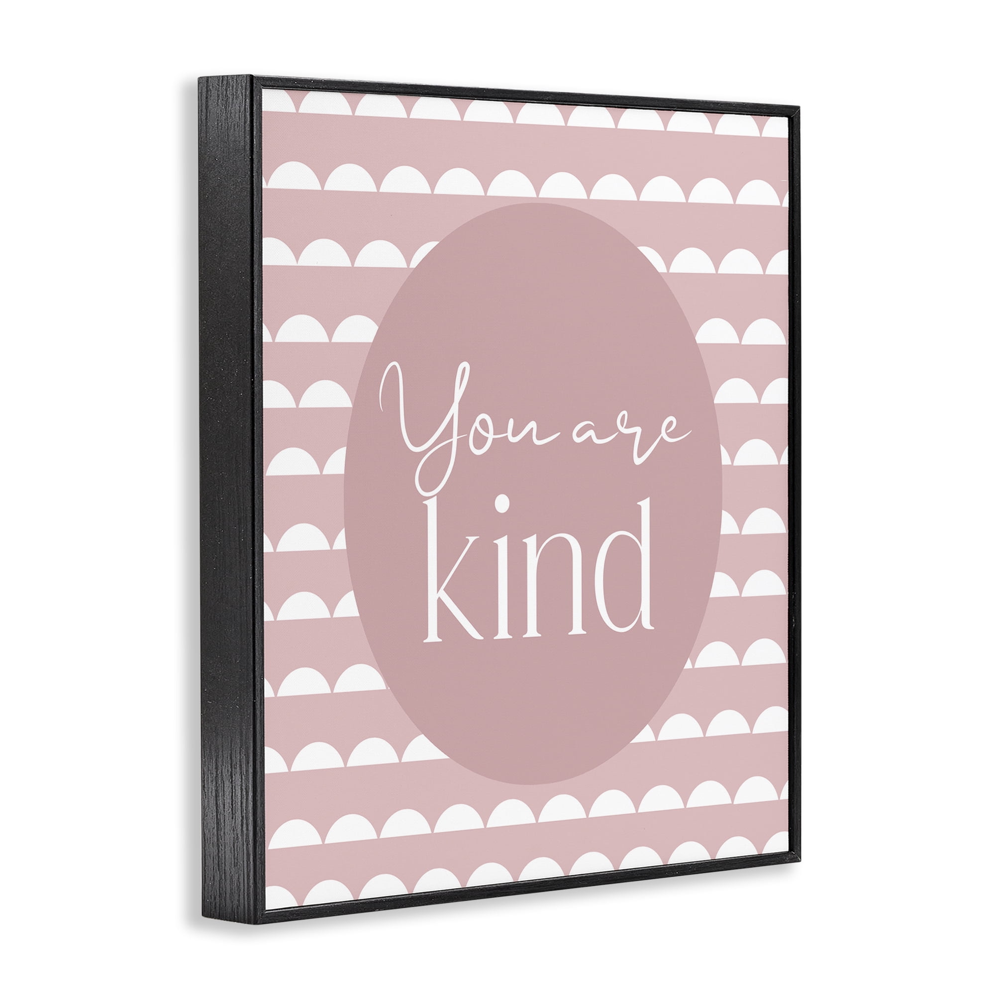 Stupell Industries You Are Kind Blush Pink Black Framed Giclee Art, design by Christine Simpson Art