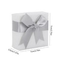 thumbnail image 3 of Teissuly Gray Bow White Gift Box Gift For Girlfriend Jewelry Box Earrings Ring Necklace Bracelet Jewelry Packaging Box Ribbon Storage Box Bow Storage Box, 3 of 8