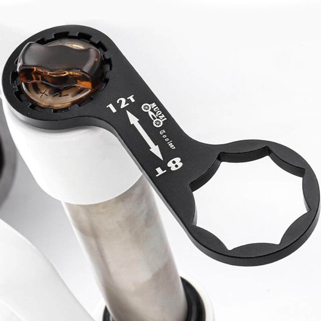 Langgg Bike Bicycle Front Fork Caps Wrench Aluminum Alloy for XCT RST XCR Black