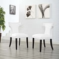 thumbnail image 2 of Modern Contemporary Urban Design Kitchen Room Dining Side Chair ( Set of Two), White, Faux Leather, 2 of 5