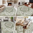 thumbnail image 5 of Area Rug for Living Room, Sage Green Boho Non-Slip Indoor Large Carpet for Bedroom/Dining Room, Vintage Abstract Art Ethnic Tribe Washable Low-Profile Rectangle Floor Runner Rugs - 5 x 8 Ft, 5 of 8