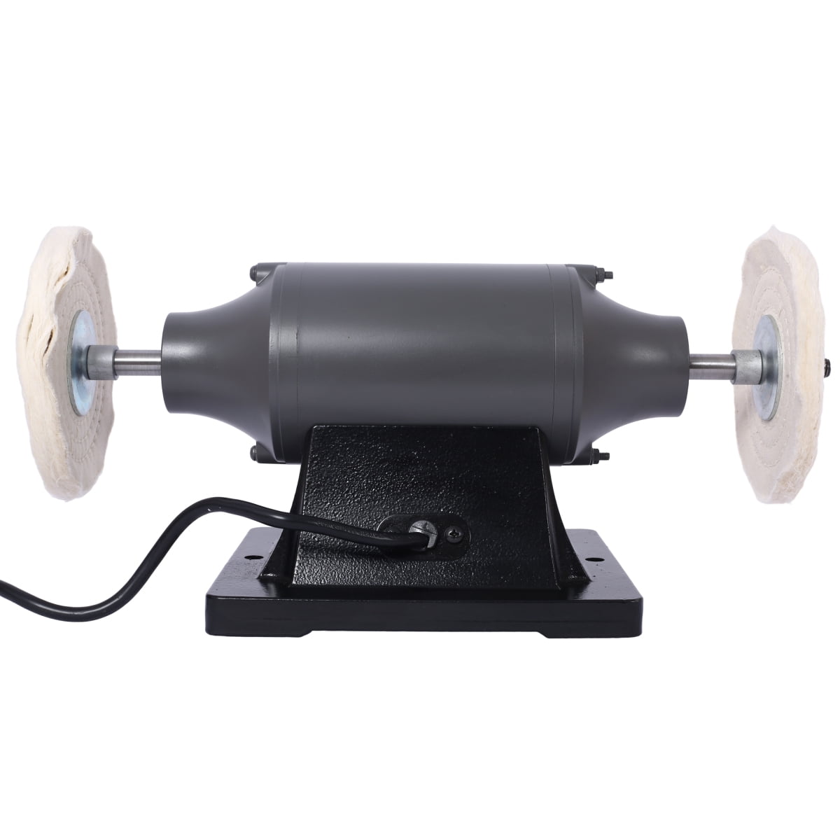 LuckyNote 6‑Inch Bench Buffer Polisher, 370W 3450RPM Electric Grinder with 4 Buffing Wheels, for Metal Jewelry Knives Wood