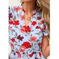 thumbnail image 2 of PRETTYGARDEN Women's Summer Floral Midi Dress Cap Sleeve V Neck Ruffle Long Flowy Boho Casual Beach Vacation Dresses, 2 of 9