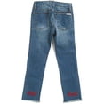 thumbnail image 2 of HUDSON Jeans Embroidered Skinny Crop Jeans (Big Girls), Blue Slub - 8, 2 of 2