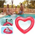 thumbnail image 2 of Anillos de natación inflables, tubo de tumbonas flotantes para piscina en forma de corazón de 47,3 "x 39,4", juguetes de fiesta en la playa divertidos con agua para niños, adultos Adepaton LRWJ276-3, 2 of 7