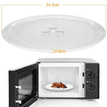 thumbnail image 2 of 2X Assiette de Micro-Ondes de Rechange Plat de Micro-Ondes Durable Universel Plateau Tournant de Micro-Ondes Assiette en Verre Assiette Ronde de Remplacement, 2 of 8