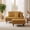 Orange + Foam+Spring, variant on Indoor Chaise Lounge Chair with Ottoman Boucle Upholstered Chaise 2 Throw Pillows Included for Living Room Bedroom