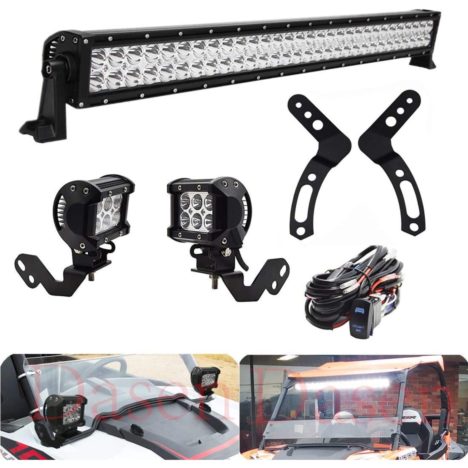 Compatible with Polaris RZR 1000 900 XP APillar Roll Cage LED Work