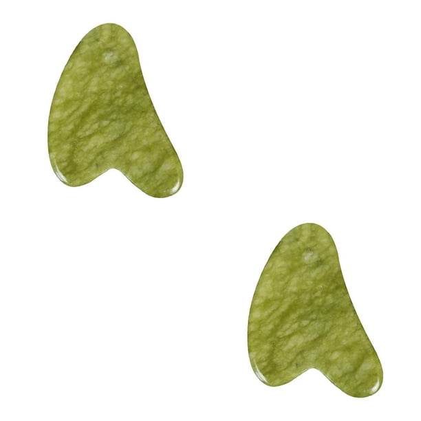 Qarigey Tabla de masaje Jade Guasha, rascador de piedra Natural Gua Sha, herramienta de belleza, placa raspadora para el cuidado de la salud, masajeador Type2 NO2 Qarigey CBP040808