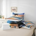 thumbnail image 4 of Erosebridal Hawaiian Beach Bed in a Bag Twin Size, Tropical Palm Tree Bed Set, Sea Wave Bedroom Decorative Microfiber 7 Pieces, 4 of 4