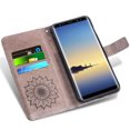thumbnail image 2 of Galaxy Note 8 Case, Genuine Leather Note 8 Wallet Flip Cover Case with Credit Card Slots, Magnetic Closure, Stand, Shock Absorbing Case Compatible with Note 8 - Black, 2 of 5