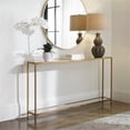 thumbnail image 5 of Maklaine Contemporary Metal Console Table with Mirror Top Self in Gold, 5 of 6