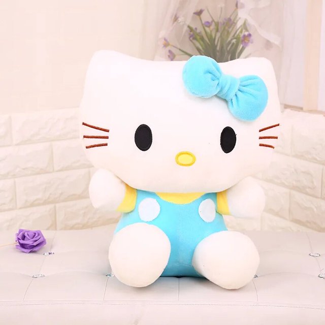 Sanrio-peluche de Hello Kity para decoración de habitación, muñeco Kawaii de 20Cm, Animal de peluche, juguete Ragdoll, regalo para el Hogar para Niñas y amigos