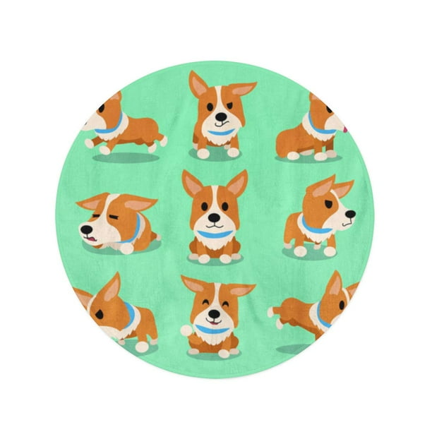 Corgi beach cheap towel