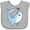 AC-Heather Grey, variant on Inktastic Hi Cute Shark Boys or Girls Baby Bib