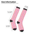 thumbnail image 2 of Cauagu Pink Donut Print Women's Men's Ankle Socks 1-pack Casual Athletic Socks for Unisex Adult Moisture-Wicking Socks for Daily Wear/Running/Sport, 2 of 8
