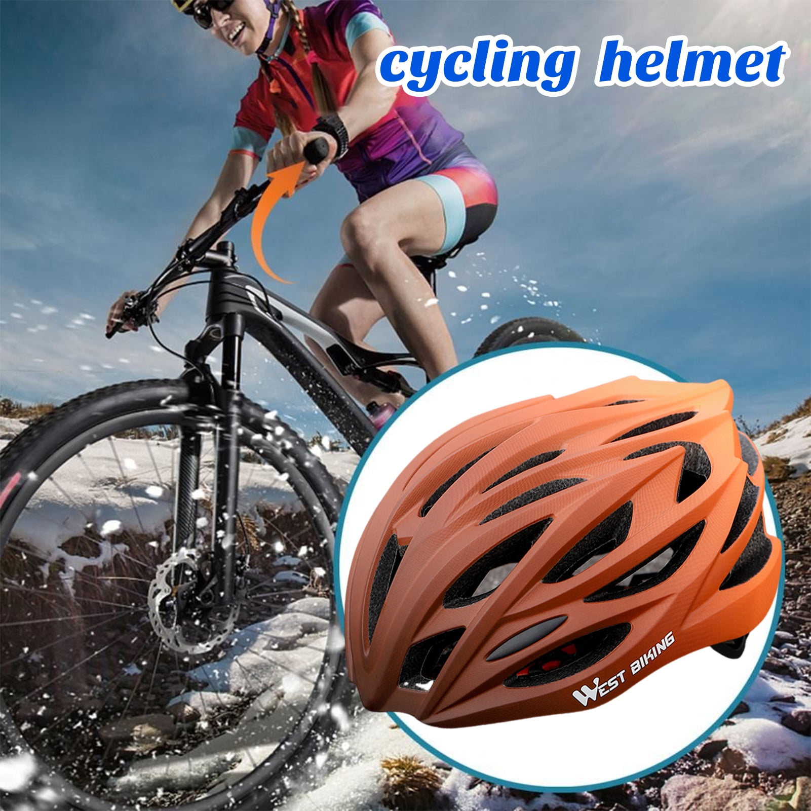 Pebbuoy Professional Outdoor Bicycle Helmet Impact-Resistant Shockproof Breathable Ultralight Adjustable Riding Helmet