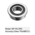 thumbnail image 4 of MF105-2RS Flanged Ball Bearing, 5x10x4mm Chrome Steel Double Sealed ABEC1 Flange Bearings,4 Pack, 4 of 5
