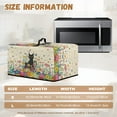 thumbnail image 6 of Whosucclay Cat Butterfly Daisy Print Microwave Oven Dust Cover Toaster Oven Cover Oil-Proof Small Appliance Dust Covers Suitable for Most Microwave Ovens 20.9" x 15.7" x 12.4"inches-L, 6 of 7