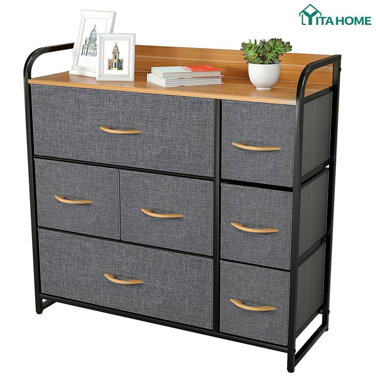 YITAHOME 7 Drawers Dresser Bedroom Living Room Shelf Organizer Storage ...