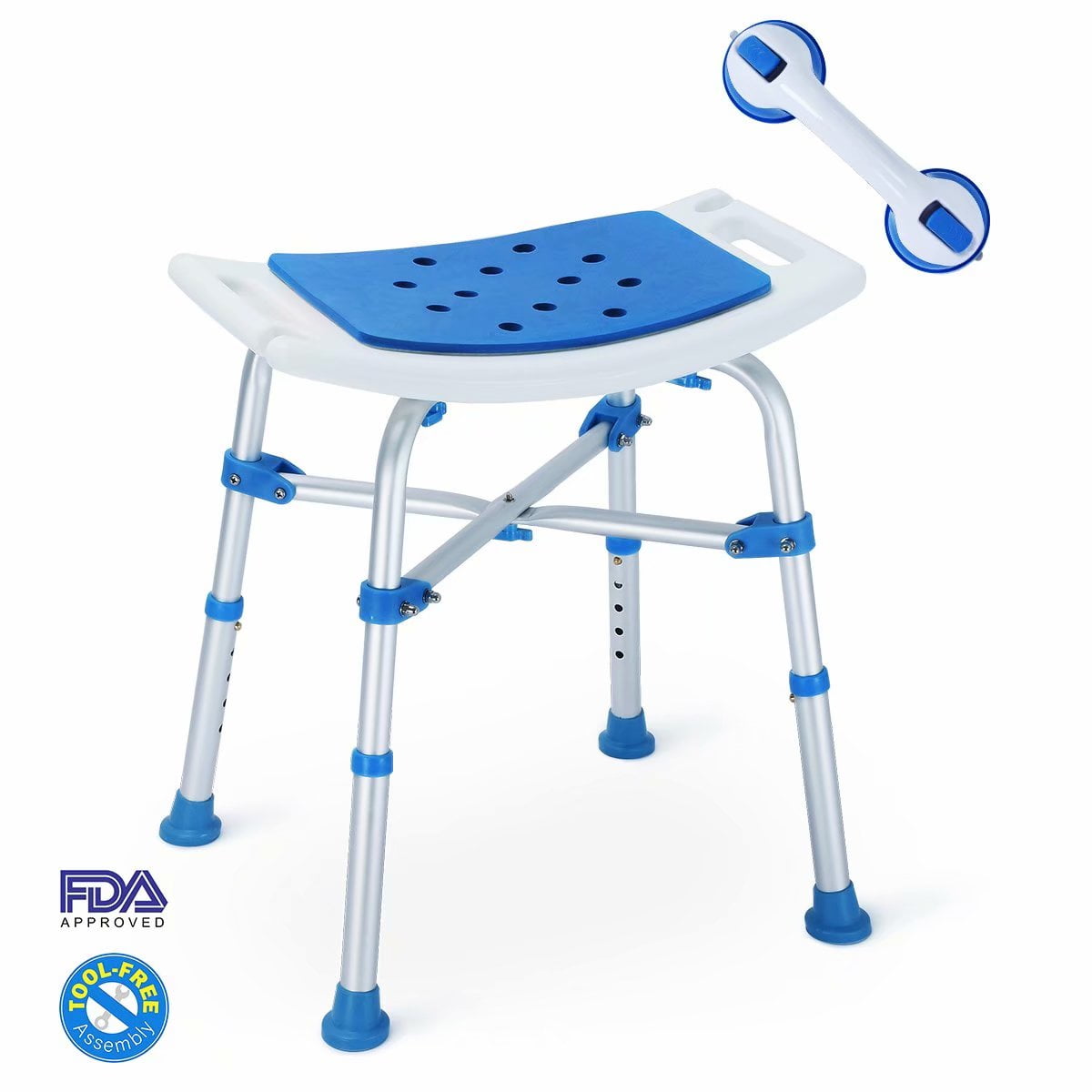 Latest Version! Upgraded 500 lbs Cap. Shower Stool, Bariatric Heavy